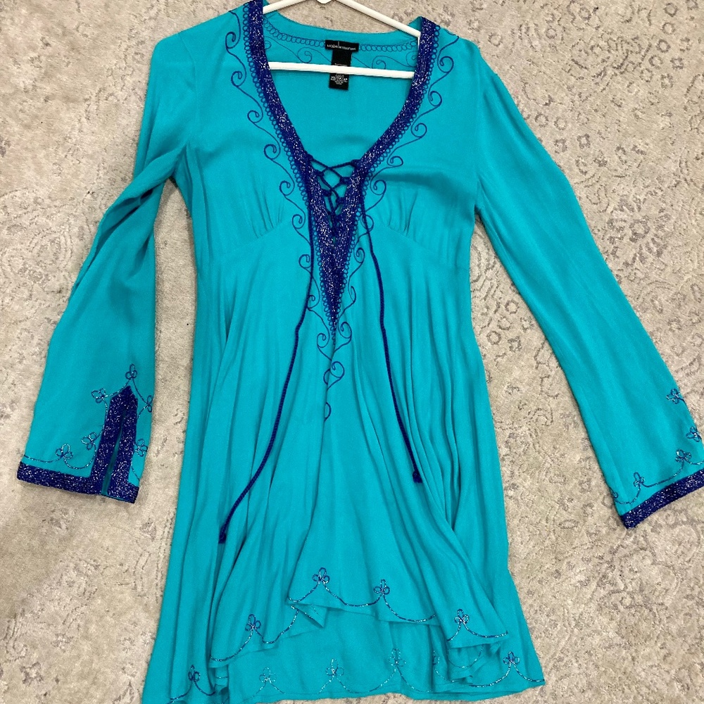 Turqoise Swimsuit CoverUp